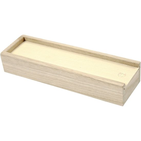 Creotime Pennendoos schuifdeksel 20x6x3,5 cm. binnenmaat 18,4x4,5x3,3 cm.
