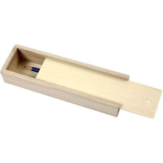 Creotime Pennendoos schuifdeksel 20x6x3,5 cm. binnenmaat 18,4x4,5x3,3 cm.