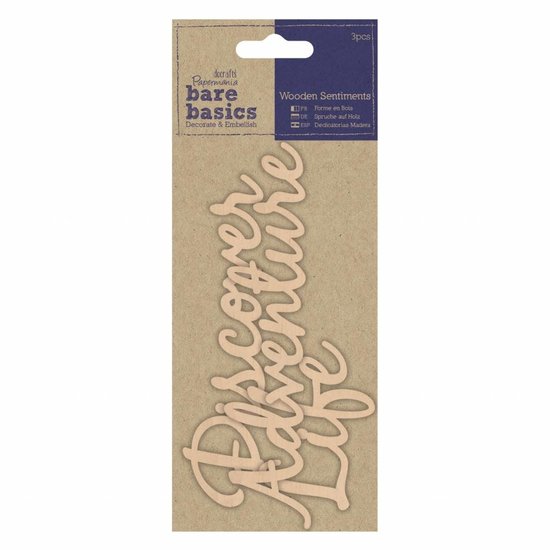 Do Crafts Papermania Bare Basics Wooden Sentiments Adventure