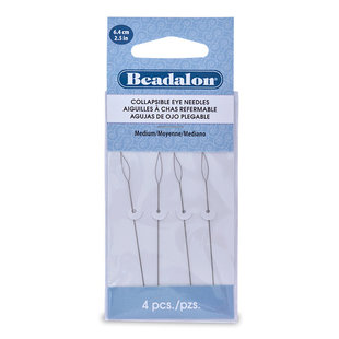 Beadalon Big eye needle Split rijgnaald 6,4 cm. 4 st.