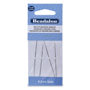 Beadalon Big eye needle Split rijgnaald 5,7 cm. 4 st.