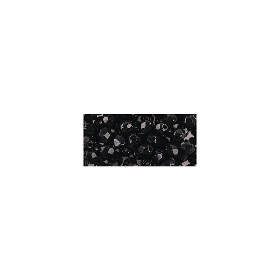 Rayher Rayher Glas Facetkraal 4mm Zwart 100st