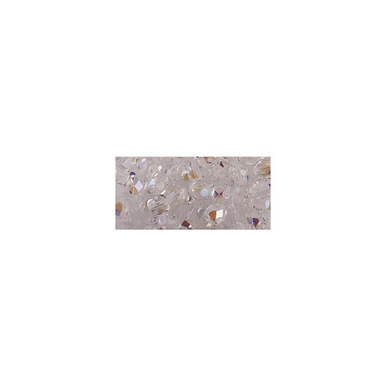 Rayher Rayher Glas Facetkraal 4mm Bergkristal Iriserend 100st
