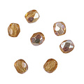 Rayher Rayher Glas Facetkraal 4mm Topaas Iriserend 100st