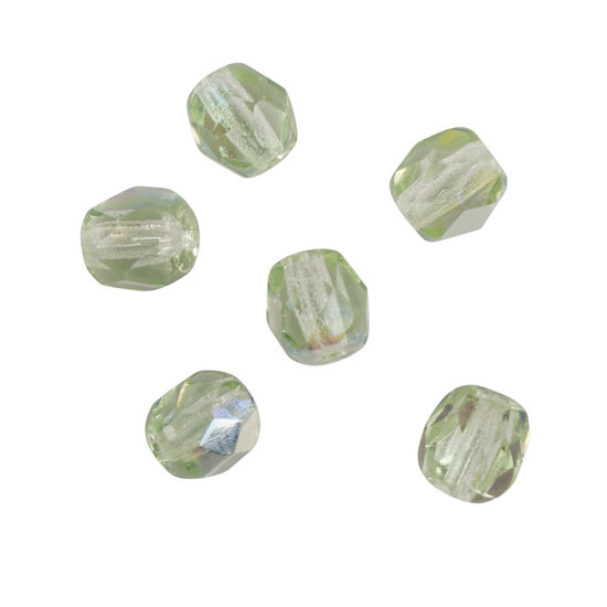 Rayher Rayher Glas Facetkraal 4mm Jaspis Iriserend 100st