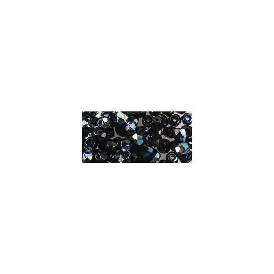 Rayher Rayher Glas Facetkraal 4mm Onyx Iriserend 100st