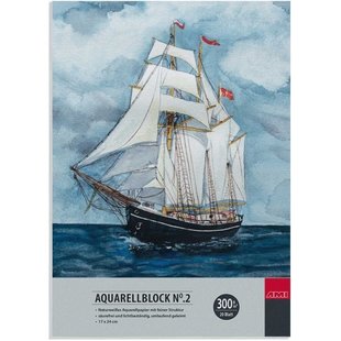 Ami Aquarelblok nr. 2 300g Fijne Korrel17x24cm 20 vel