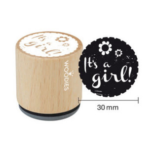 Houten stempel It's a girl