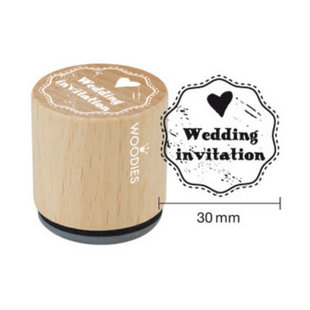 Houten stempel Wedding invitation