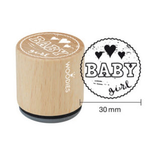 Houten stempel Baby girl