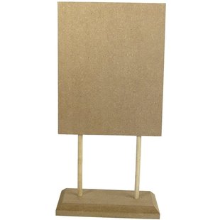 MDF Deco plaat/menubord op voet 16x34.5x1.2 cm.