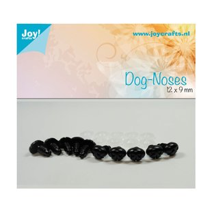 Joy Crafts Honden Neusjes Zwart 9x12mm 10st