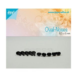 Joy Crafts Neusjes Ovaal Zwart 6x8,5mm 10st