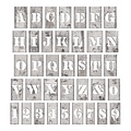 Tim Holtz Tim Holtz Idea-Ology Stencil Chips letters 37 pcs Silver