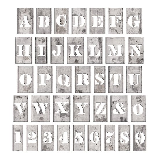 Tim Holtz Tim Holtz Idea-Ology Stencil Chips letters 37 pcs Silver