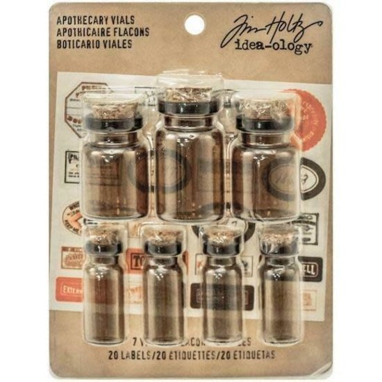 Tim Holtz Tim Holtz Idea-Ology Apothecary Vials 7pcs