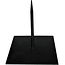 Metalen standaard zwart 13 cm. hoog, voet 12x12 cm.