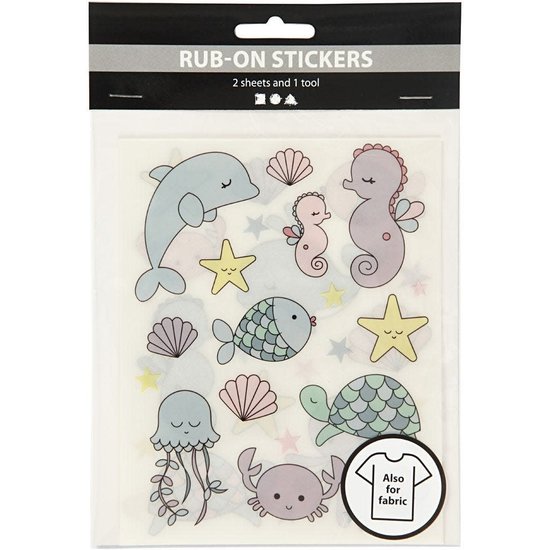 Creotime Rub-On Stickers Oceaan Zeedieren