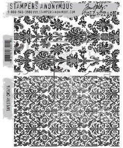 Tim Holtz Cling Stamp Tapestry 2 x 6"x4"