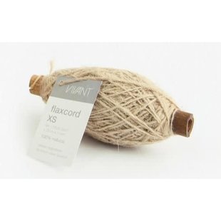 Vivant Flaxcord Touw XS 50m x 1mm 100% Natural Gebleekt