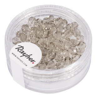 Rayher Glas Facetkraal 4mm Duifgrijs 100st