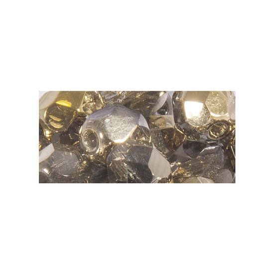 Rayher Rayher Glas Facetkraal 4mm Goud 100st