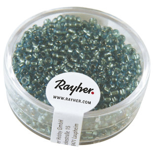 Rayher Rocailles Borduurkralen Zilveren Kern 2mm Donker Turquoise 17g