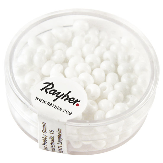Rayher Indianenkralen 4,5 mm Wit 17g