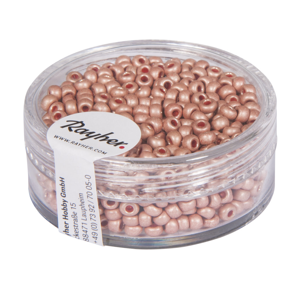 Rayher Metallic-Würfel-Perlen (matt Brillantsilber) – 3,4 Mm, Dose Mit 15 G | Für Schmuck, Basteln & Deko