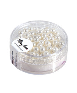 Renaissance-Glasparels 4mm Doosje 85 st. Wit
