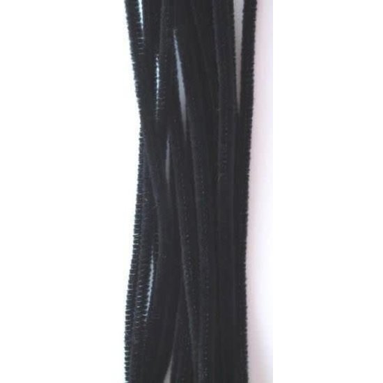 Hobby & Crafting Fun Chenille draad 6mm x 30 cm 20 stuks zwart