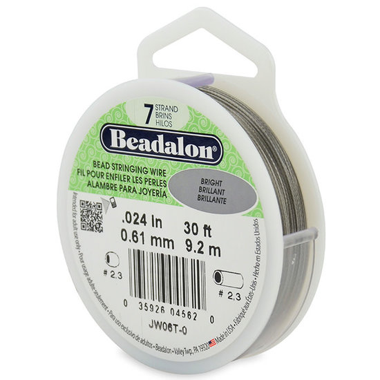 Beadalon Beadalon Rijgdraad  0.61mm 9,2 mtr. Zilverkleurig