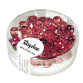 Rayher Glazen facetkralen, Iriserend 6 mm Doosje 50 st. Robijn