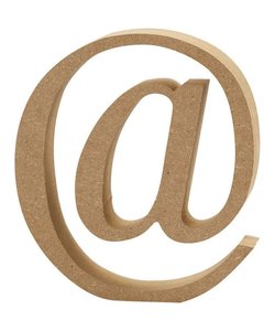 MDF letter/teken, 13 cm. teken @