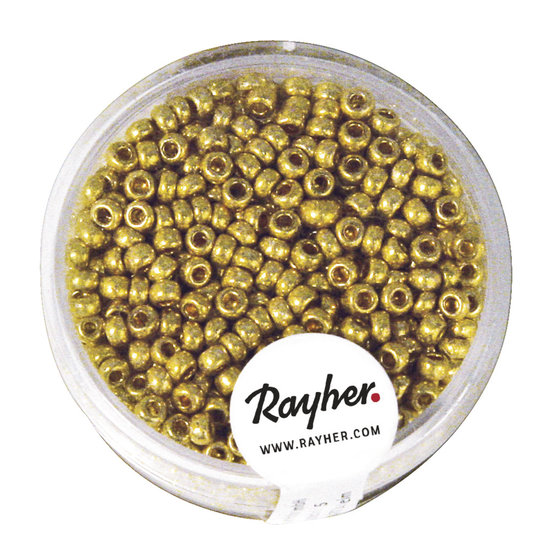 Rayher Rayher Rocailles Borduurkralen Parelmoer 2,6mm Goud 17g