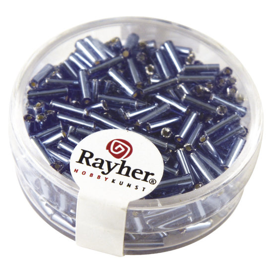 Rayher Glasstiften 7/2 mm. met zilverkern, doosje 15gr. Lichtblauw