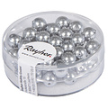 Rayher Renaissance-Glasparels 6mm Doosje 45 st. Zilvergrijs