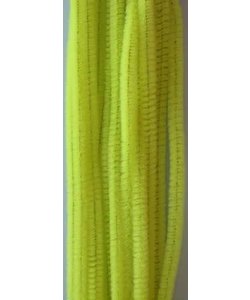 Chenille draad 6mm x 30 cm 20 stuks lemon