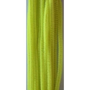 Chenille draad 6mm x 30 cm 20 stuks lemon