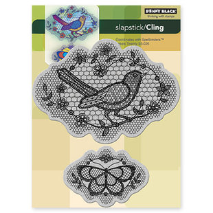 Penny Black Cling rubber stamp A Flight of Thread