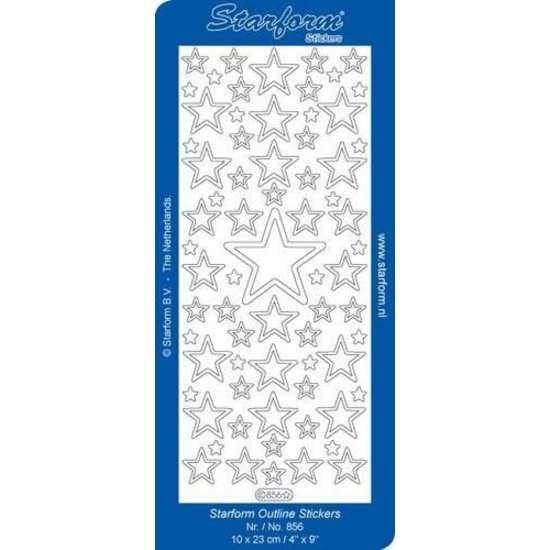 Starform Starform Stickervel Kerststerren 10x23cm Goud nr. 856