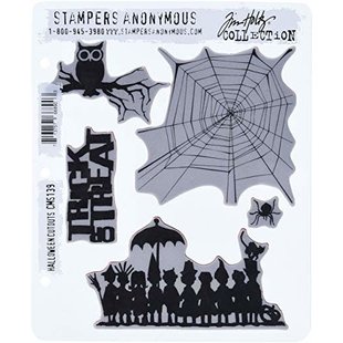 Tim Holtz Cling Stamp Halloween Cutouts