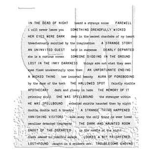 Tim Holtz Cling Stamp Tiny text Halloween