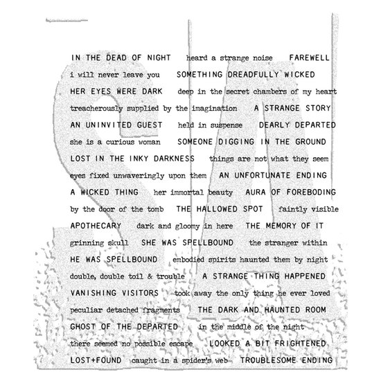 Tim Holtz Tim Holtz Cling Stamp Tiny text Halloween