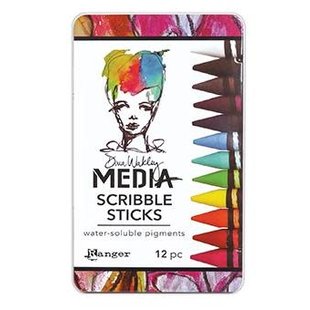 Ranger Dina Wakley Media Scribble Sticks #1  12 stuks