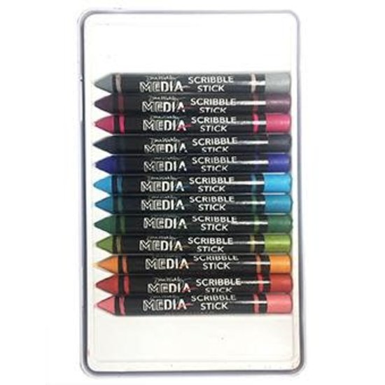 Dina Wakley Ranger Dina Wakley Media Scribble Sticks #2  12 stuks