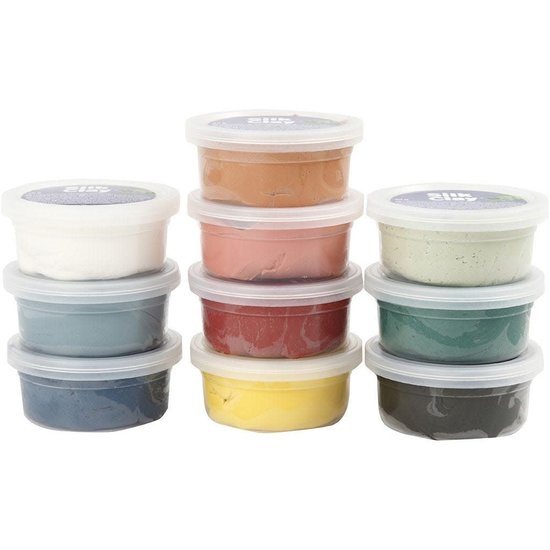 Creotime Silk Clay Set Pastelkleuren 10x40 gram