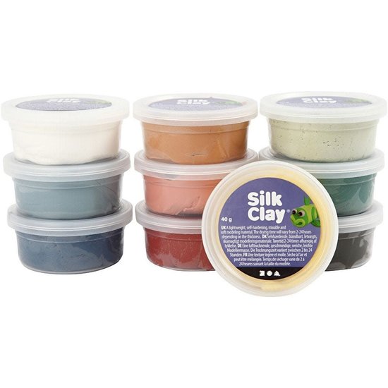 Creotime Silk Clay Set Pastelkleuren 10x40 gram