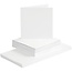 Creotime Kaarten & Enveloppen  Afmeting kaart 15x15cm 50st. Wit