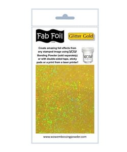 Fabulous Foil 10cm.x100cm. Glitter Gold